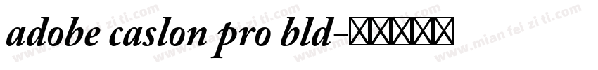 adobe caslon pro bld字体转换